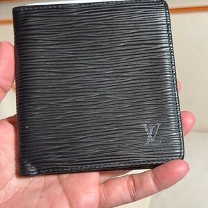 Louis Vuitton Textured Black Card Holder